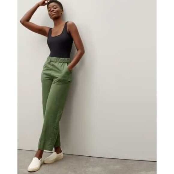 Everlane Green High Rise The Easy Pull On Pants - Picture 1 of 8